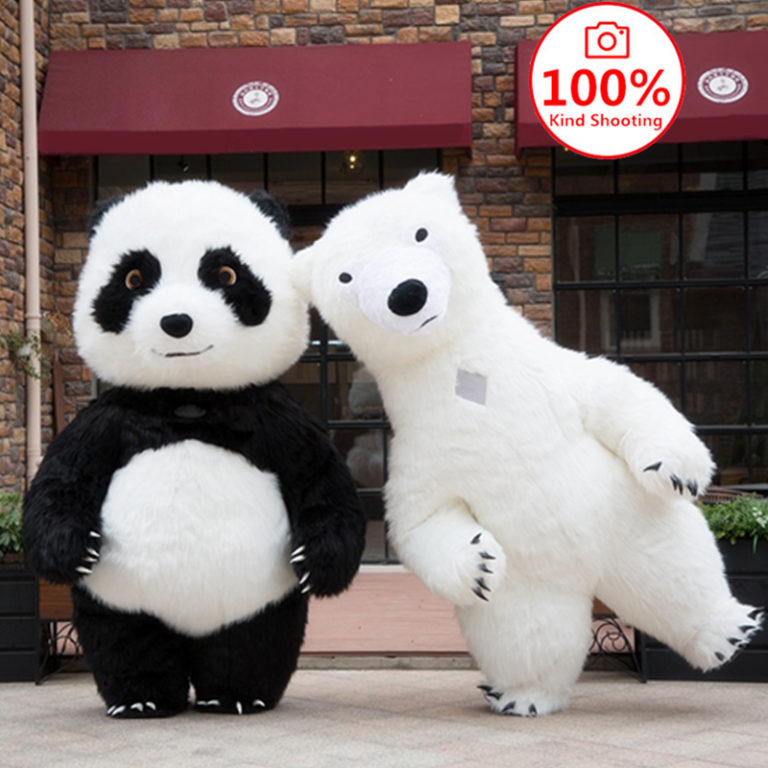 Giant Panda Inflatable Costume Street Funny Polar Bear Mascot Costume For Party Cosplay Plush Doll Inflatable Mascot Costume - Image 2