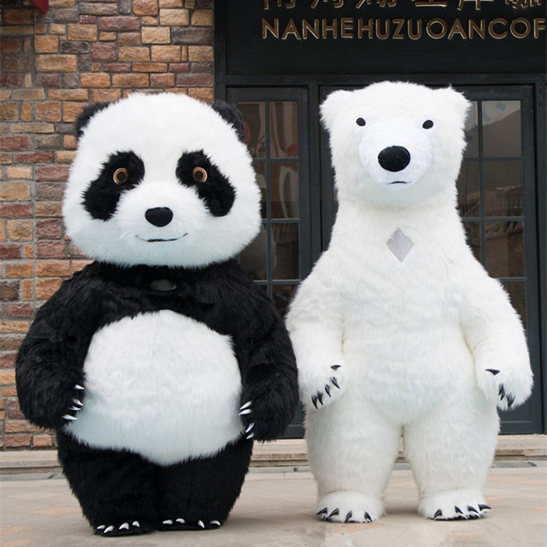 Giant Panda Inflatable Costume Street Funny Polar Bear Mascot Costume For Party Cosplay Plush Doll Inflatable Mascot Costume