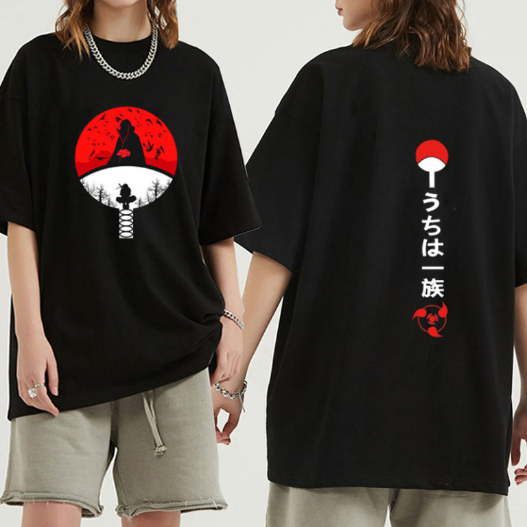 Anime T Shirt Uchiha itachi Eyes Printing O-Neck Fashion Streetwear