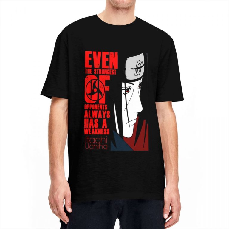 Itachi Uchiha T-Shirts for Men Women Anime Manga Cotton Short Sleeve