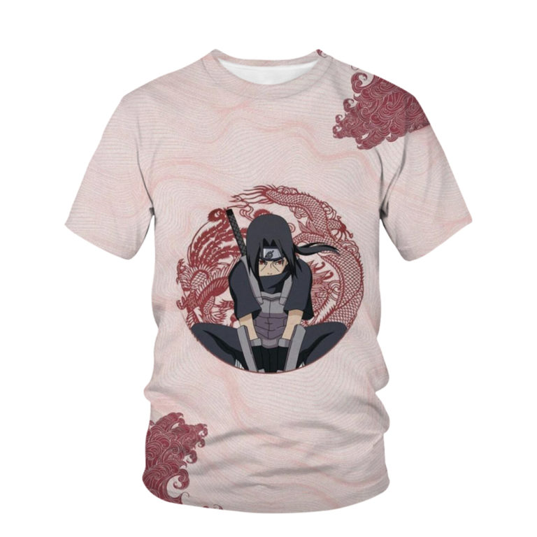 New T-Shirt Fashion Anime Naruto Print Casual - Image 3