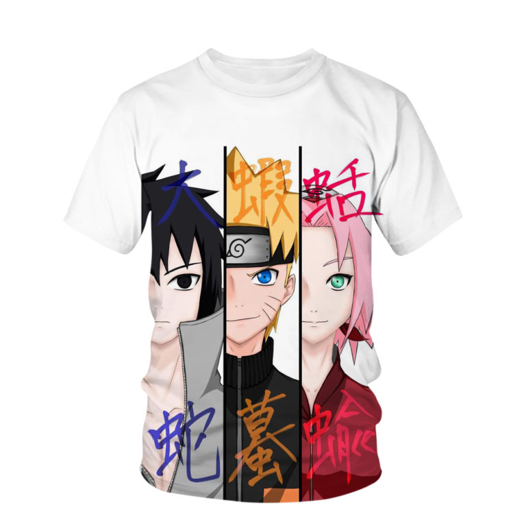 New T-Shirt Fashion Anime Naruto Print Casual
