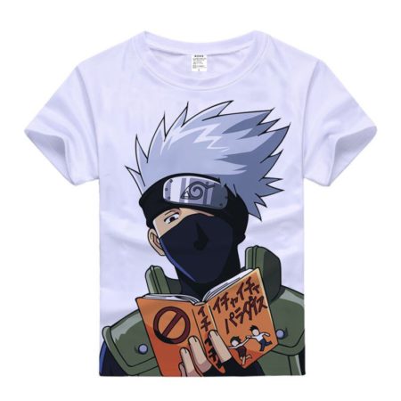 Anime Narotu Kakashi Hatake T Shirt Sasuke Uchiha Print T-shirts For Men And Women Short Sleeve Tops Casual Fun Summer Tees