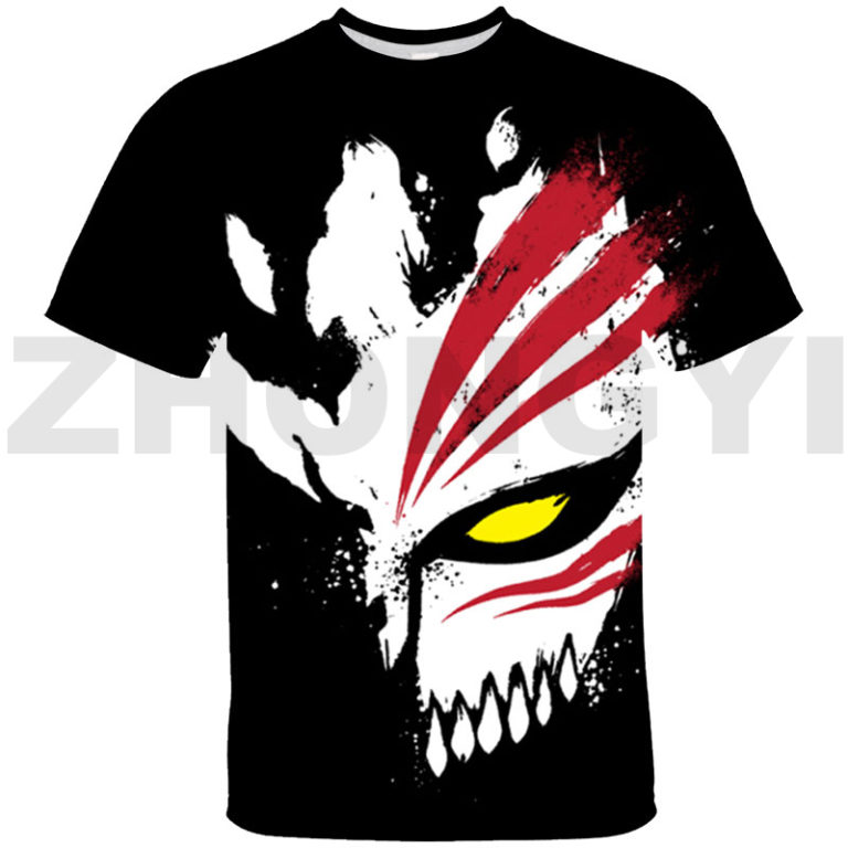 Japanese Anime Bleach hulo T-shirt Daily Sport Tees Cosplay Costume - Image 2