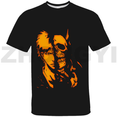 Japanese Anime Bleach hulo T-shirt Daily Sport Tees Cosplay Costume