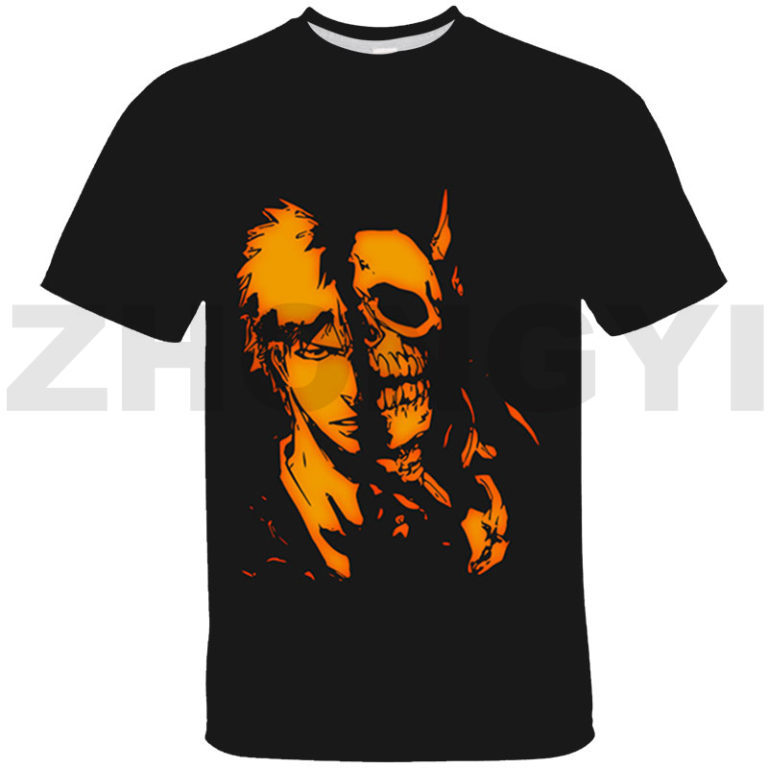 Japanese Anime Bleach hulo T-shirt Daily Sport Tees Cosplay Costume