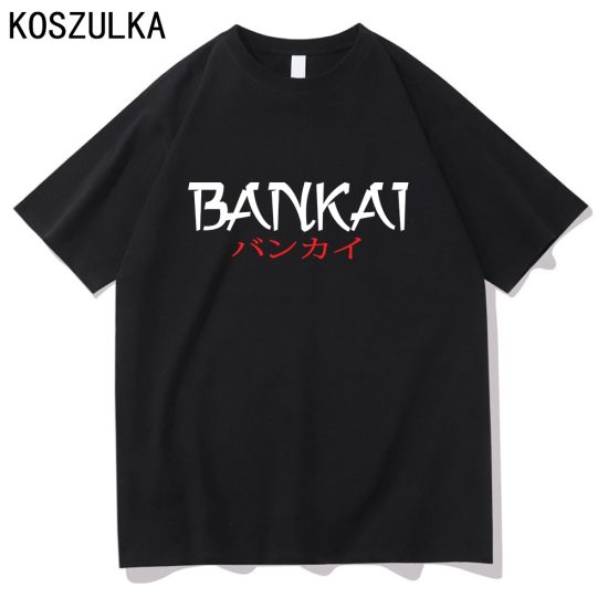 Hot Anime Bleach Ichigo T-shirt Cotton Summer T Shirts Manga Men Hip Hop Clothing