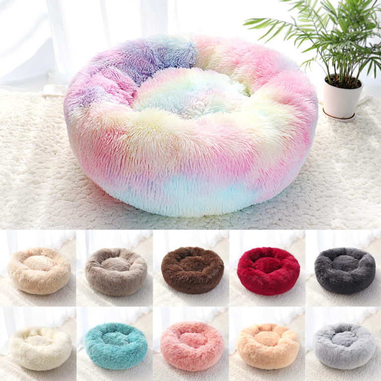 Warm Fleece Round Long Plus For Pet Dog Bed
