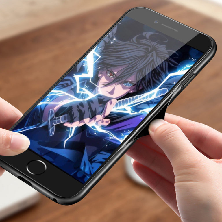 Naruto Glow Glass Phone Cases For Iphone Soft Silicone Cover Uchiha Sasuke Kakashi Anime - Image 2