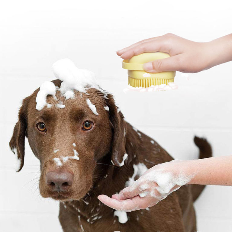 Bathroom  Puppy Big Dog Cat Bath Massage Brush Soft Safety Silicone Tools - Image 2