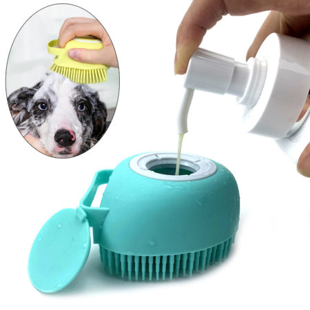 Bathroom  Puppy Big Dog Cat Bath Massage Brush Soft Safety Silicone Tools