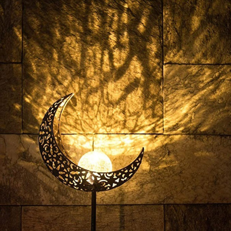 Solar Lawn Light Design Waterproof Sun Moon Flame Design