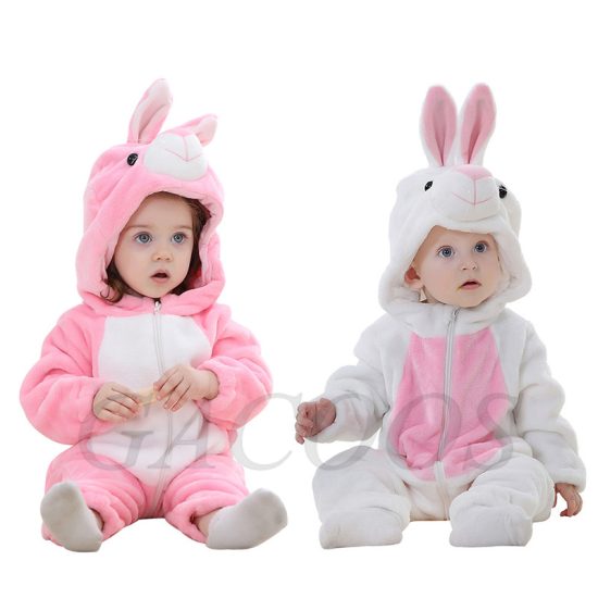 Pajamas Animal Baby Cartoon Romper Newborn Hooded Infant Clothing Boys Girls Onesie Jumpsuit Panda Costumes Flannel Baby Rompers - Image 3