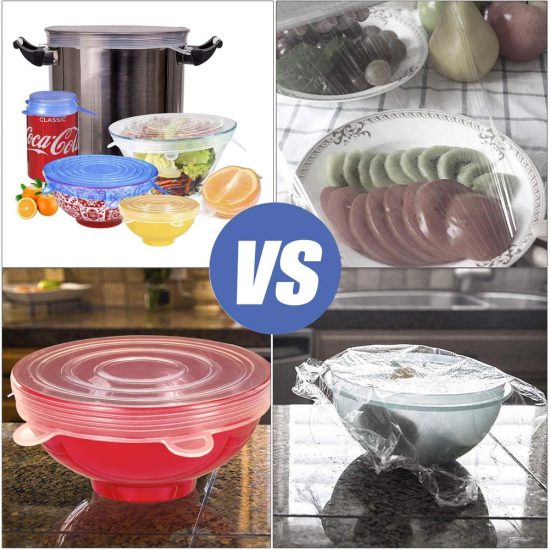 Stretchy Silicone Wrap Cover Keeping Fresh Food - Image 4