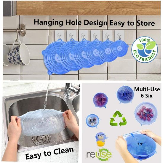 Stretchy Silicone Wrap Cover Keeping Fresh Food - Image 2