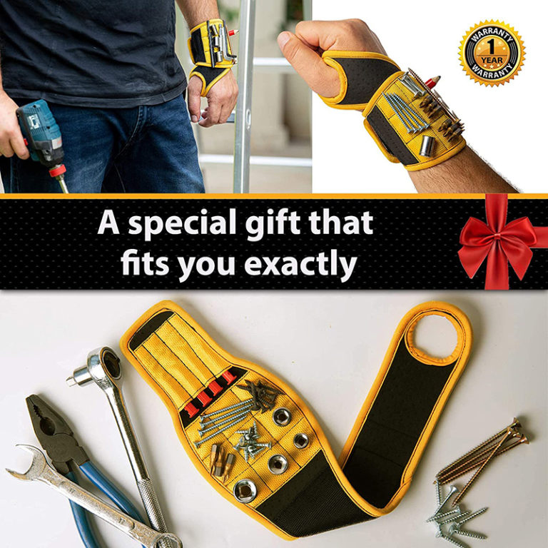 Magnetic Wristband Holds Nails, Drill Bit. Gift for Father, Boyfriend - Image 2