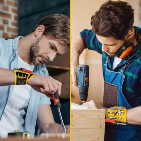 Magnetic Wristband Holds Nails, Drill Bit. Gift for Father, Boyfriend
