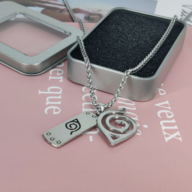 Konoha Ninja Pendant Necklace Japanese Anime Titanium Jewelry
