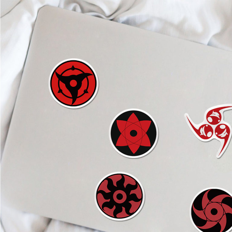50pcs/Pack  Sharingan Logo Stickers Waterproof For Skateboard Motorcycle Guitar Luggage Laptop Sticker - Image 2