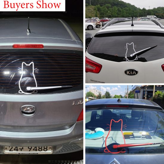 Art Design Funny Cat Car Sticker Car Body Window Rear Glass Auto Decoration Car Styling Stickers And Decals - Image 2