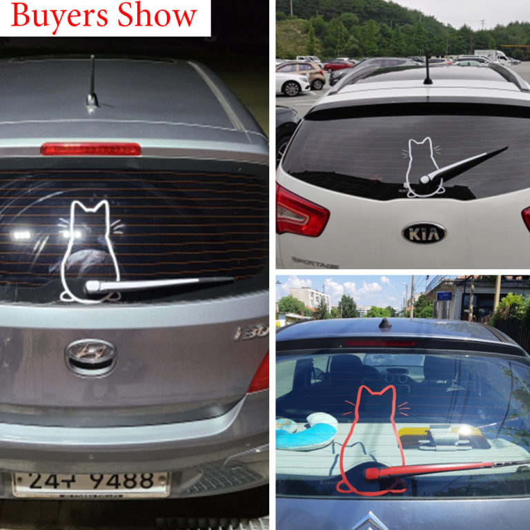 Art Design Funny Cat Car Sticker Car Body Window Rear Glass Auto Decoration Car Styling Stickers And Decals - Image 2
