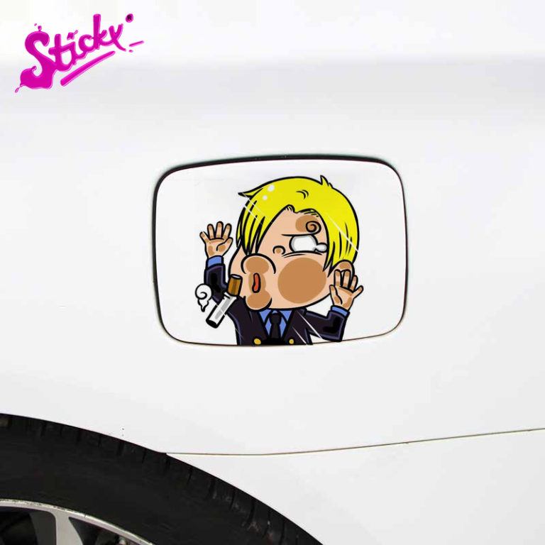 STICKY One Pieces Luffy Funny Anime Peeking Glass Sticker For Car Window Laptop Hydroflask Waterbottle PVC - Image 2