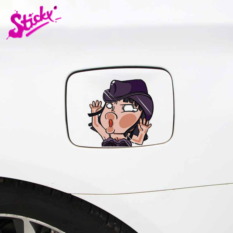 STICKY One Pieces Luffy Funny Anime Peeking Glass Sticker For Car Window Laptop Hydroflask Waterbottle PVC - Image 3