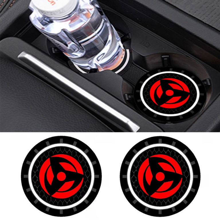 Anti Slip Mat Case Sharingan Eye Anime For Car Office Home 1 / 2PCS 6.6CM