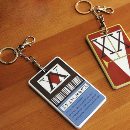 Anime Hunter x Hunter License Card Holder Case Hisoka Kurapika Killua Zoldyck PVC Cover Pendant Key Ring