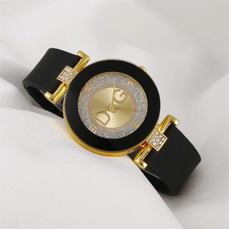 Fashion Creative Watch Simple Wristwatch Minimalist Design Silicone Strap Big Dial