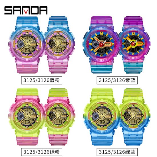 Rainbow color Wrist Watch For Ladies Sports - Image 3