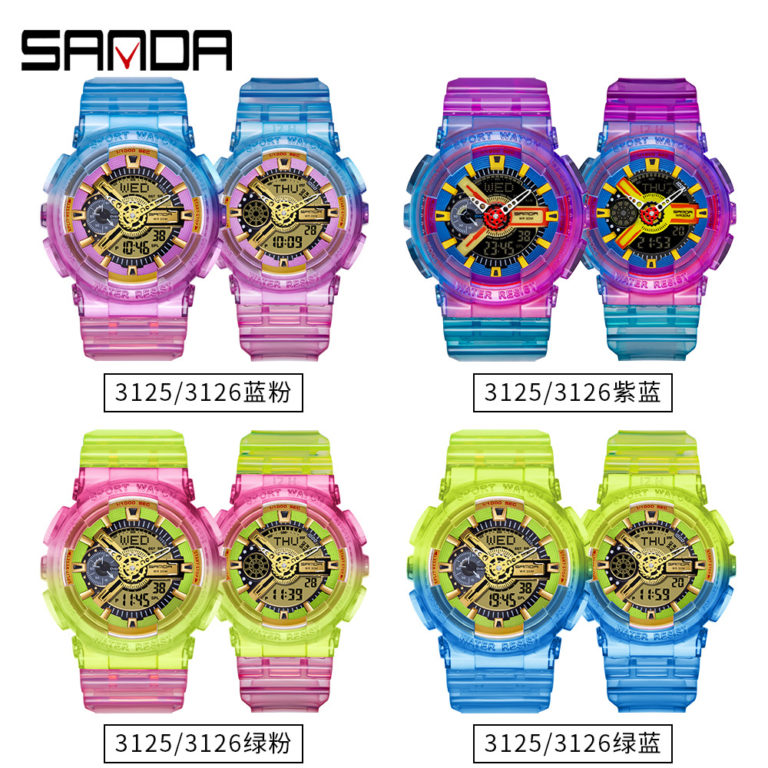 Rainbow color Wrist Watch For Ladies Sports - Image 3