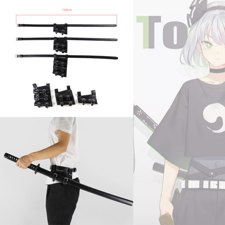 Medieval Sword Holder PU Leather Sword Belt Waist Sheath Adult Men Knight Battle Weapon Rapier Ring Belt Strap Holster