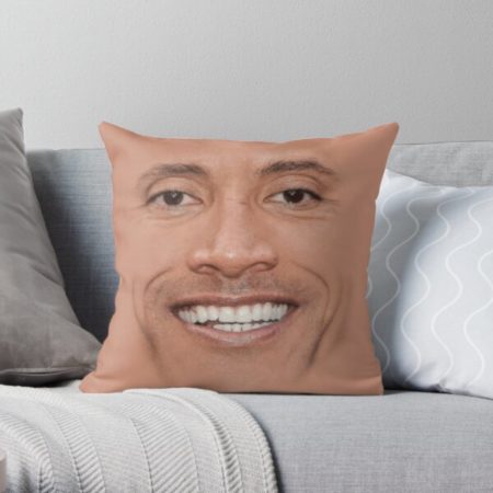 The Rock Meme Face  Printing Throw Pillow Cover Decor Soft Office Decorative Home Wedding Throw Hotel Pillows not include
