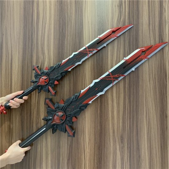 Genshin Impact All Sword The End Of The Wolf Sword Diluc Sword Cosplay Weapon Props Safety PU Gravestone Sword - Image 3