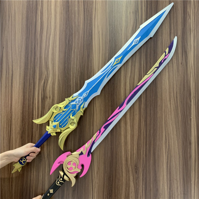 Genshin Impact All Sword The End Of The Wolf Sword Diluc Sword Cosplay Weapon Props Safety PU Gravestone Sword - Image 2
