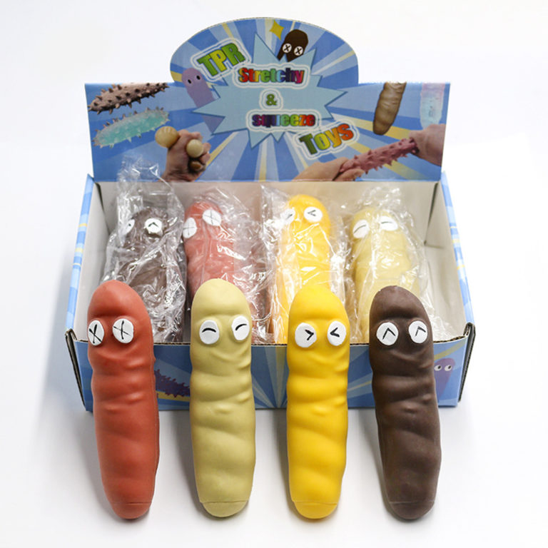 Relax Toys Stretchy Worm Stress Relief Ball Toy Fake Warm Fidget Toys Soft Novelty