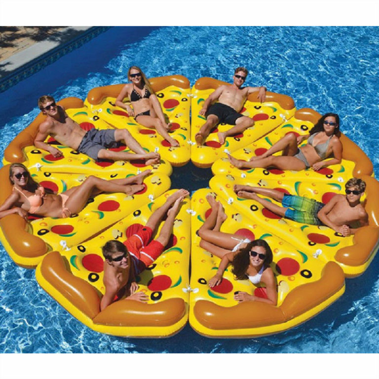 Pizza Inflatable Swimming Circle Pool Party Swimming Ring Air Mattress Float Bed Summer Surfboard Water Sports Board - Image 2