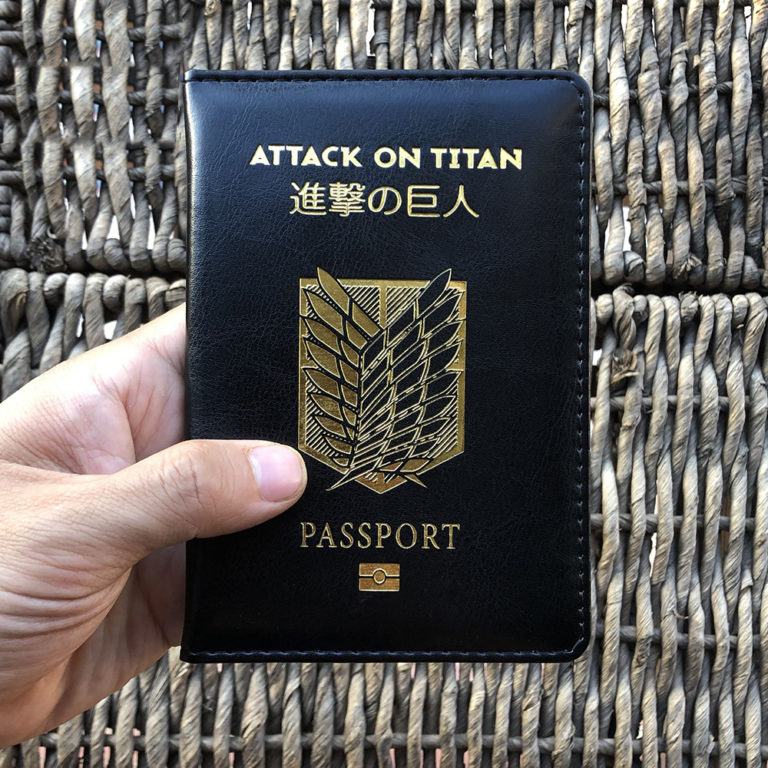 Attack on Titan Passport Cover Anime Shingeki no Kyojin Travel Case for Passports Wings of Freedom - Image 2