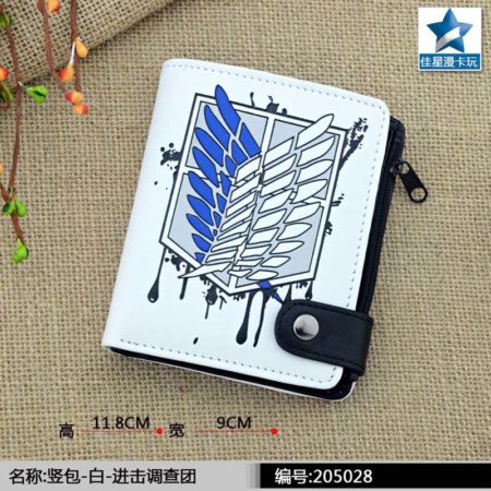 Anime Attaclk On Titan Wallet Wings of Liberty PU Short Coin Purse
