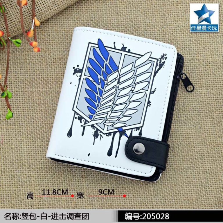 Anime Attaclk On Titan Wallet Wings of Liberty PU Short Coin Purse