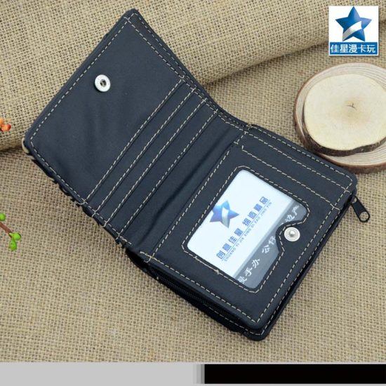 Short Wallet/Zipper Black Anime Black Butler/Gintama/Hitman Reborn/Tokyo Ghoul/Totoro - Image 2