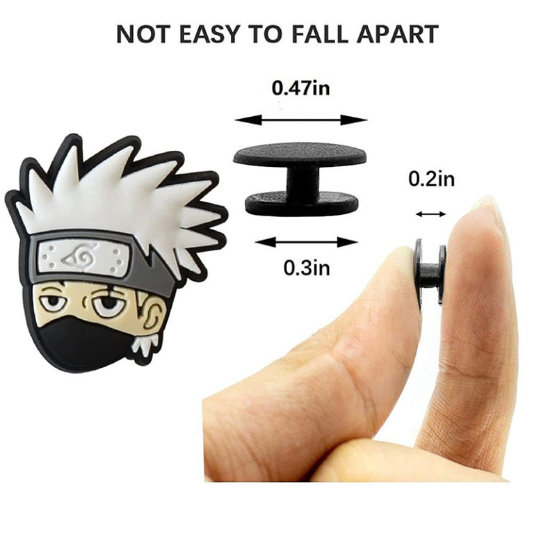 ⁦14 Pcs Anime Naruto PVC Shoes Charms Waterproof Sandals Decorate Accessories Buckle Decorations Toys for Children Adult Friends Gift⁩ - الصورة ⁦2⁩