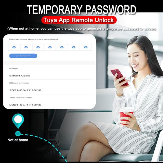 Electronic Smart Door Lock With Biometric Fingerprint / Smart Card / Password / Key Unlock/ USB Emergency Charge - Image 4