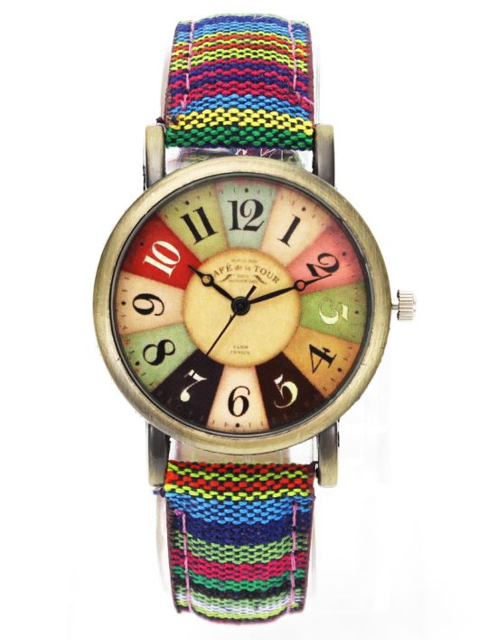 Sport Quartz Wrist Watch Pattern Retro Watches Men Women Military Camouflage Belt Denim Canvas Band Fashion