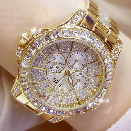 Diamond Watch Ladies Top Luxury Brand Ladies Casual Bracelet Crystal Watches Relogio Feminino