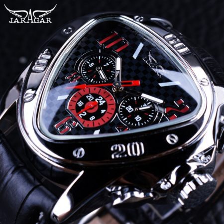 Sport Racing Design Leather Men Mechanical Watch Top Brand Luxury Automatic Wrist Watch