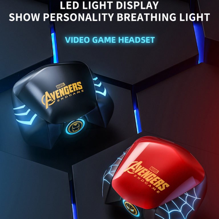 Disney Iron Man Earbuds Wireless Noise Reduction Bluetooth 5.0 Earphones Headsets Sports In-ear For Gaming Waterproof - Image 2