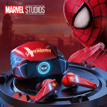 Disney Iron Man Earbuds Wireless Noise Reduction Bluetooth 5.0 Earphones Headsets Sports In-ear For Gaming Waterproof