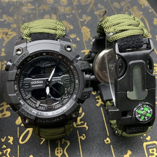 Military Sports Digital Watches Compass Outdoor Survival Multi-function Waterproof